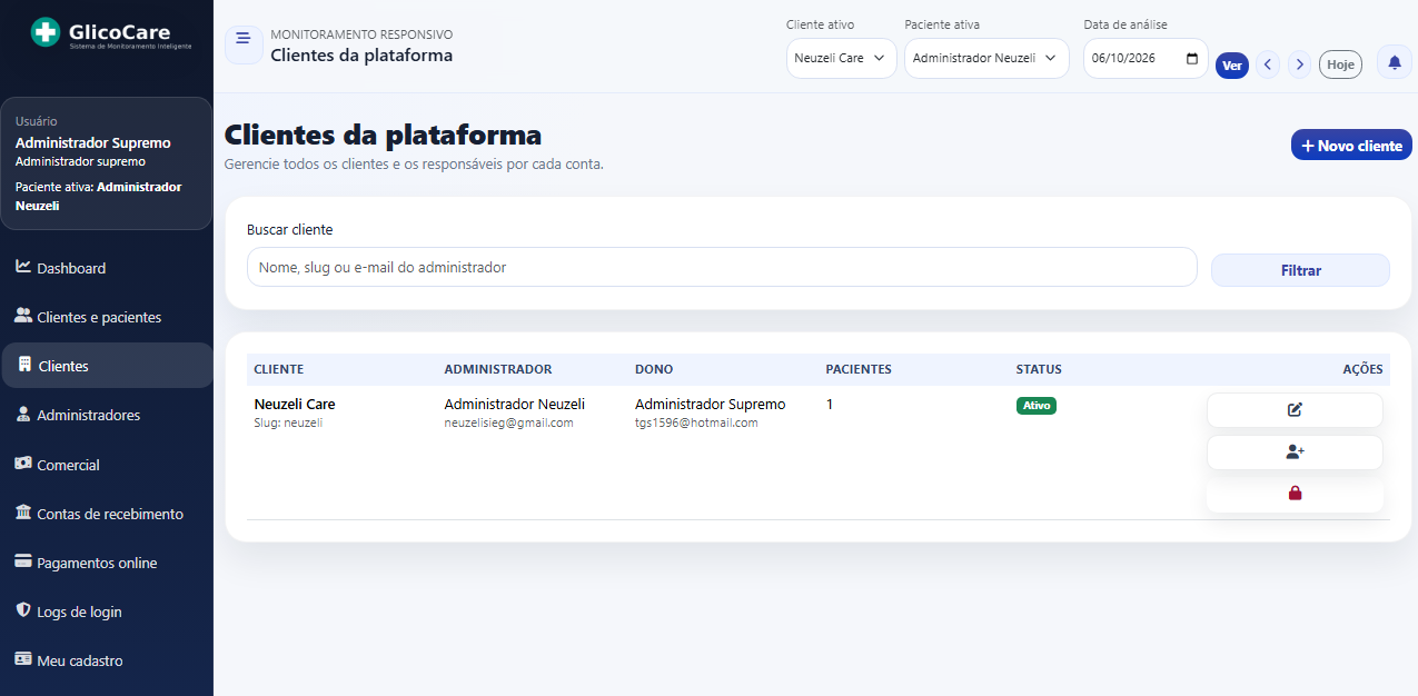 Entrar - Glico Care Dashboard